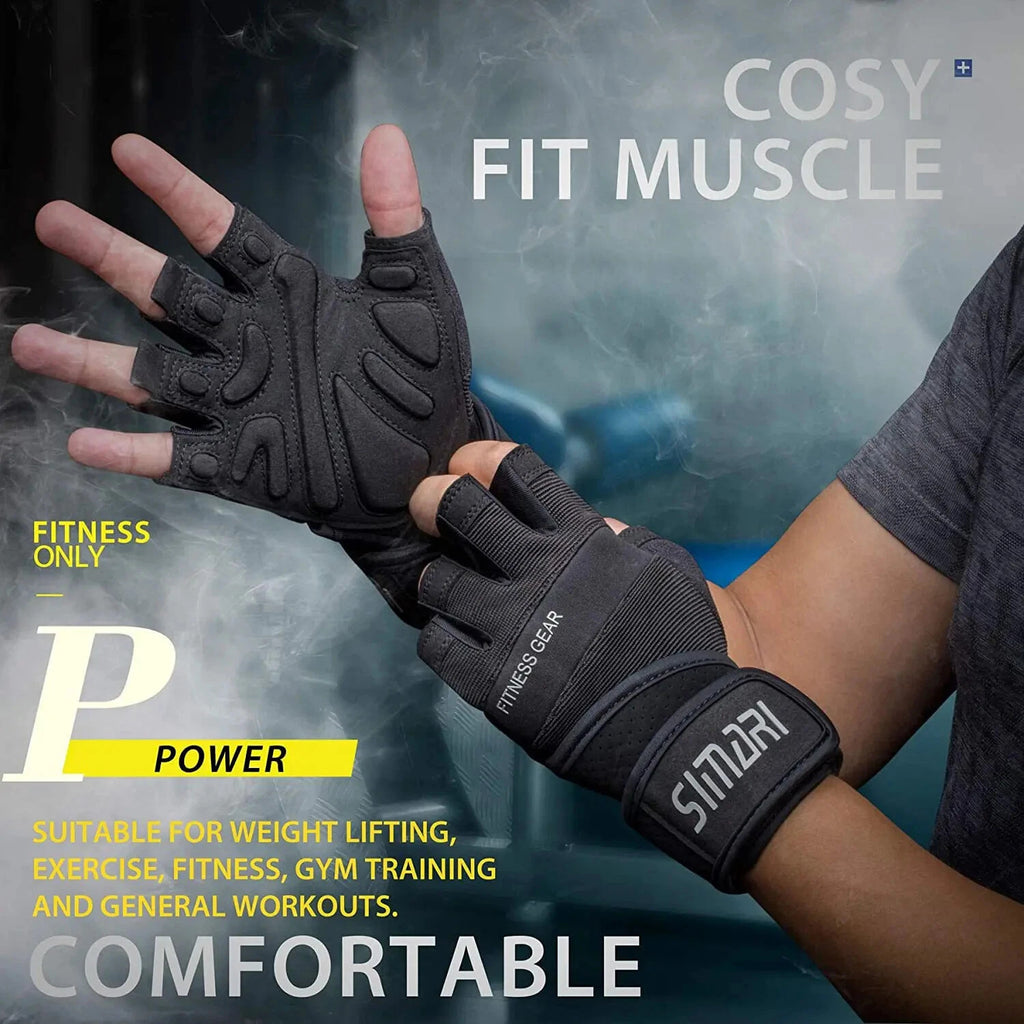 Fitness Gloves Breathable Workout Half Finger Gloves Anti-slip Dumbbell Gloves
