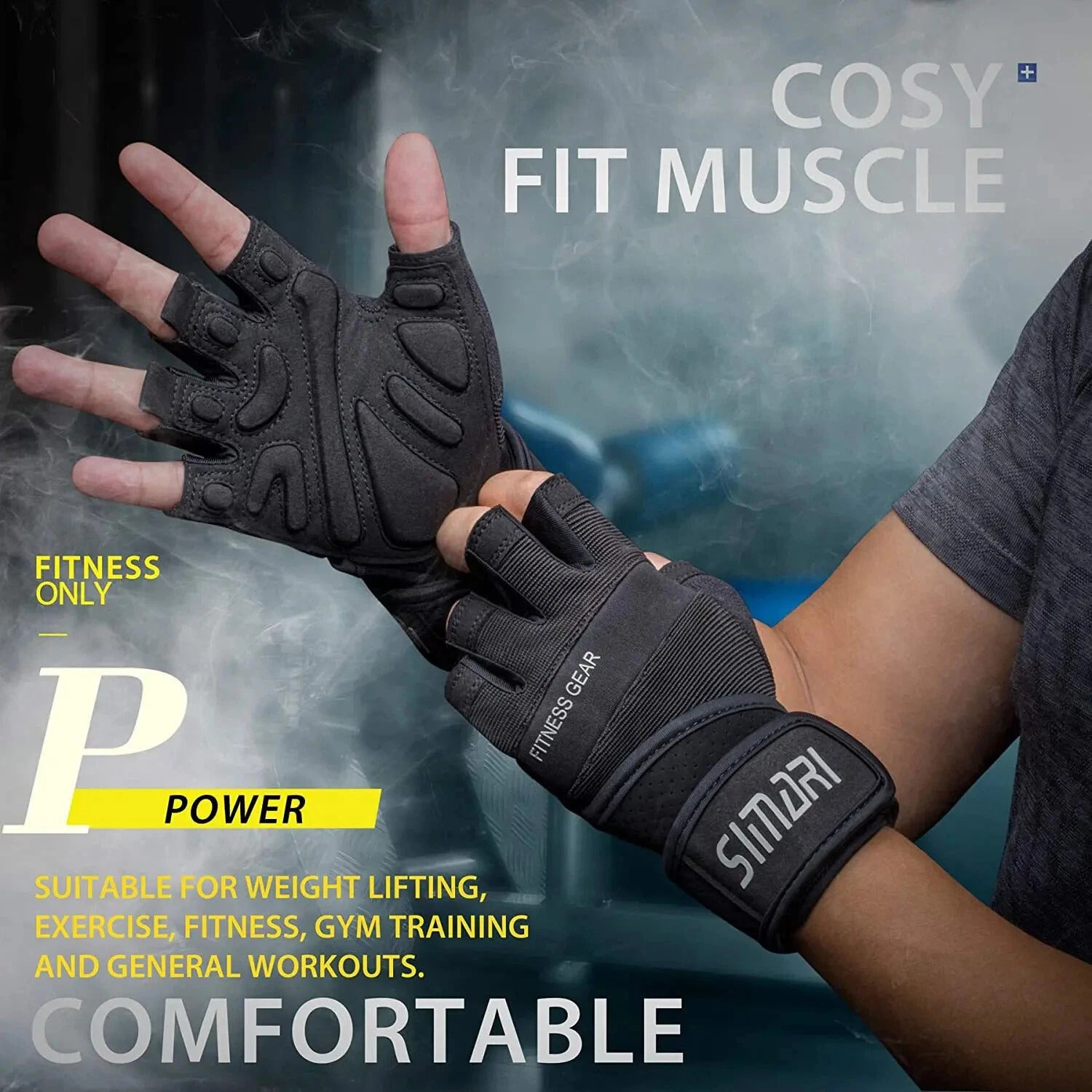 Fitness Gloves Breathable Workout Half Finger Gloves Anti-slip Dumbbell Gloves