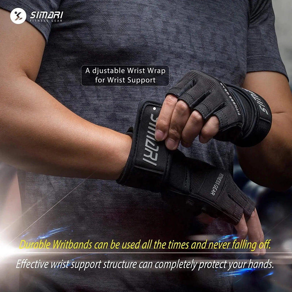 Fitness Gloves Breathable Workout Half Finger Gloves Anti-slip Dumbbell Gloves